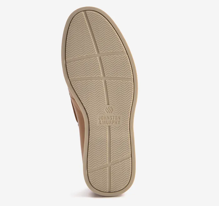 SlipOns and Loafers Johnston and Murphy Men Monaco 2Eye Boat Shoe Tan Multi Glove Leather