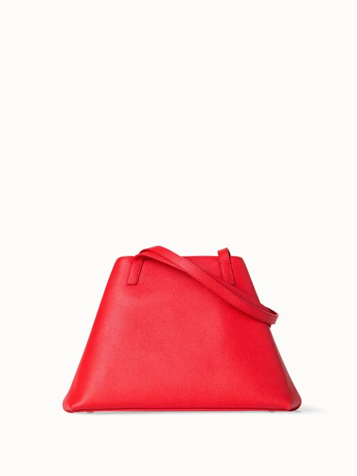 Small Ai Shoulder Bag In Leather And Horsehair Scarlet Women Akris Shoulder Bags