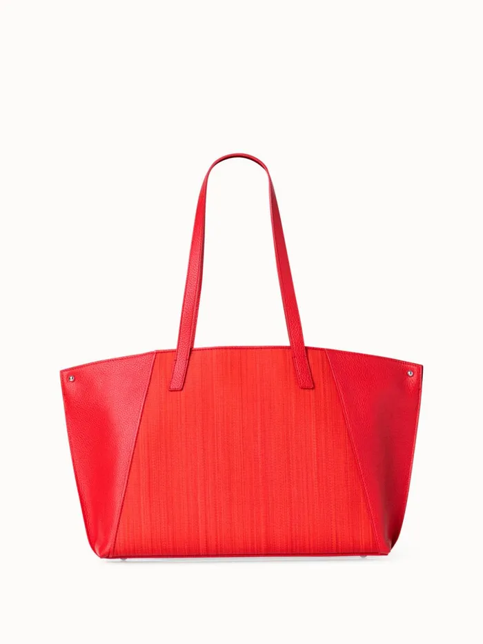 Small Ai Shoulder Bag In Leather And Horsehair Scarlet Women Akris Shoulder Bags