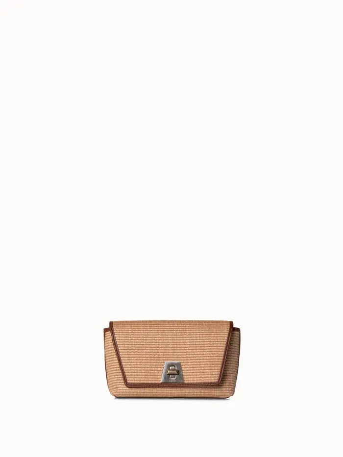 Small Anouk Day Bag In Raffia Camelcaramel Women Akris Crossbody Bags