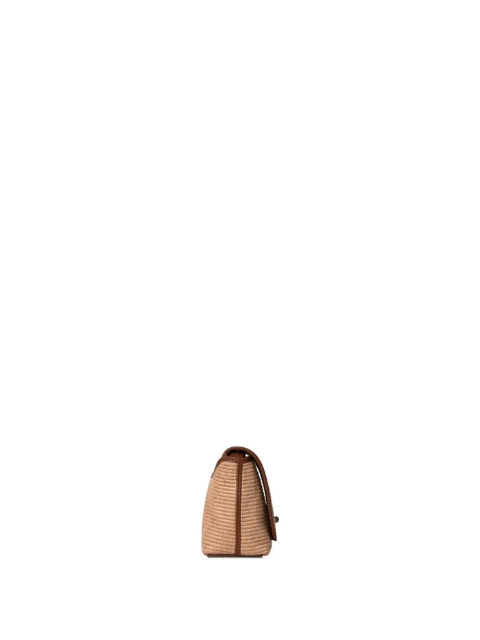 Small Anouk Day Bag In Raffia Camelcaramel Women Akris Crossbody Bags