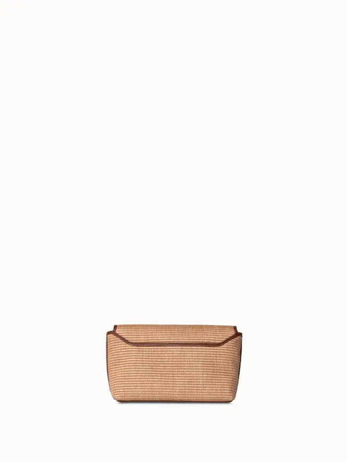 Small Anouk Day Bag In Raffia Camelcaramel Women Akris Crossbody Bags