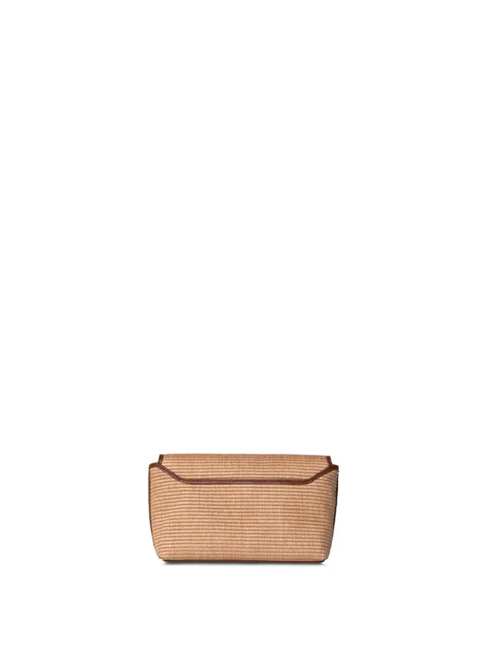 Small Anouk Day Bag In Raffia Camelcaramel Women Akris Crossbody Bags