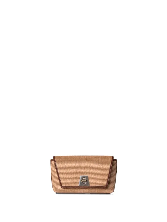 Small Anouk Day Bag In Raffia Camelcaramel Women Akris Crossbody Bags