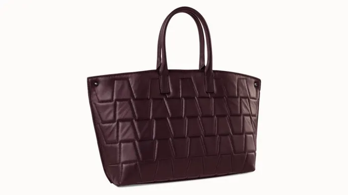 Small Quilted Trapezoid Ai Bag Burgundy Women Akris Crossbody Bags