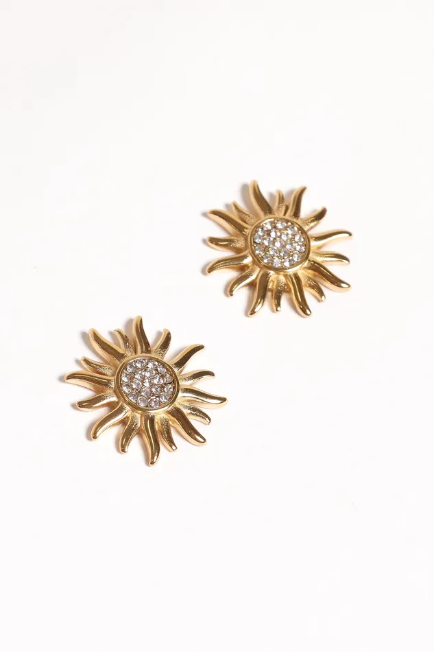 Soleil Earrings 8211 Gold Gold Earrings petalandpup Women