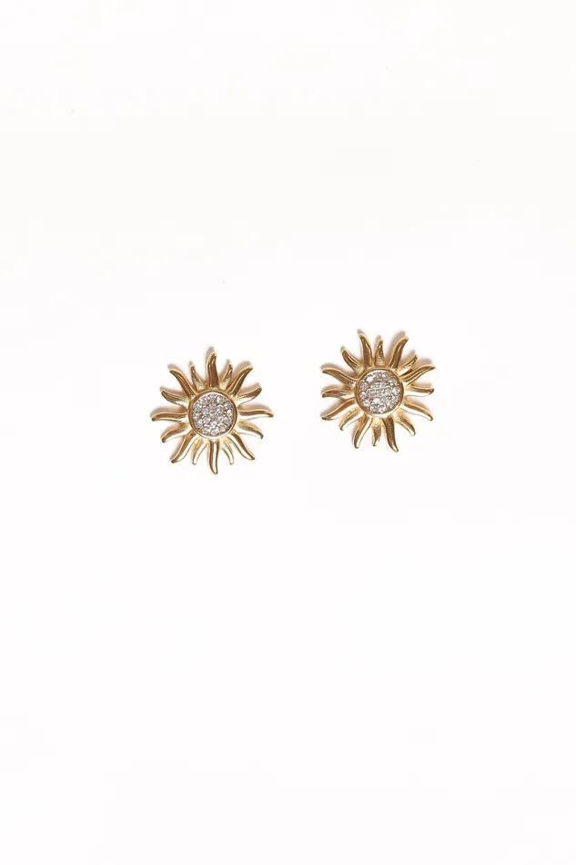 Soleil Earrings 8211 Gold Gold Earrings petalandpup Women