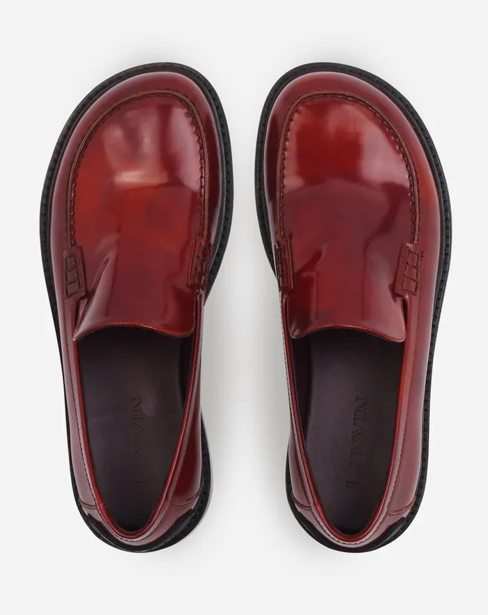 Spinto Loafers In Smooth Leather Dark Brown Women Lanvin Loafers