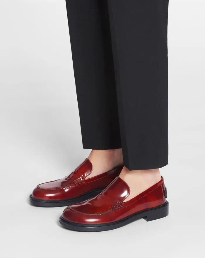 Spinto Loafers In Smooth Leather Dark Brown Women Lanvin Loafers