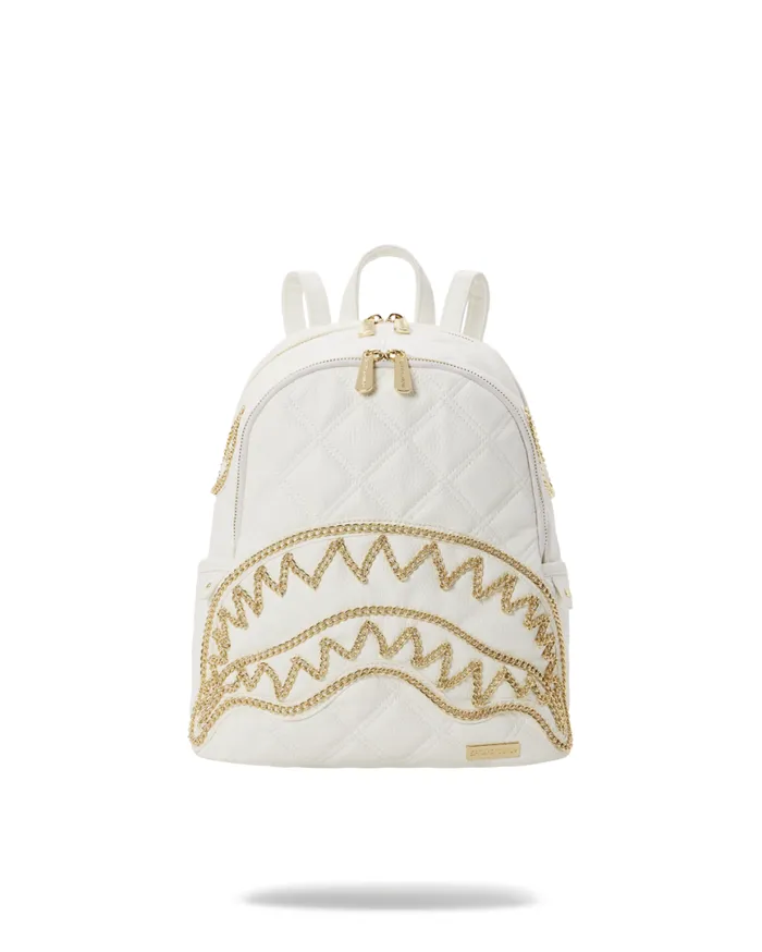 SPRAYGROUND Backpacks RIVIERA LE BLANC GOLD CHAIN SHARK SAVAGE BACKPACK 8211 Universal
