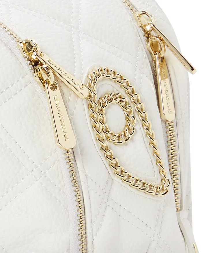 SPRAYGROUND Backpacks RIVIERA LE BLANC GOLD CHAIN SHARK SAVAGE BACKPACK 8211 Universal SPRAYGROUND Backpacks RIVIERA LE BLANC GOLD CHAIN SHARK SAVAGE BACKPACK 8211 Universal