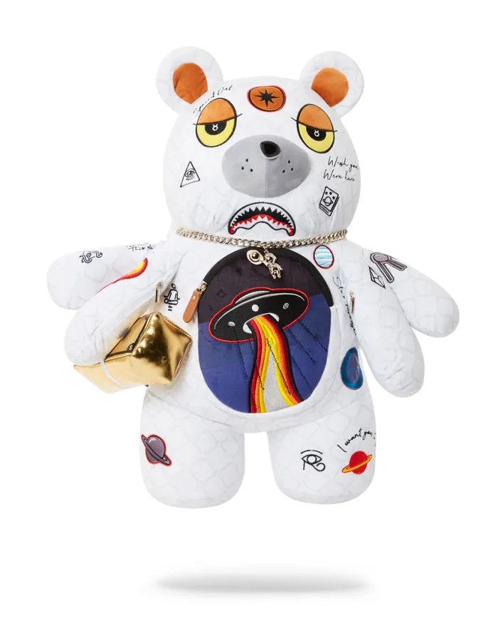 SPRAYGROUND Backpacks UFO SPACED OUT MONEYBEAR TEDDYBEAR BACKPACK 8211 Universal