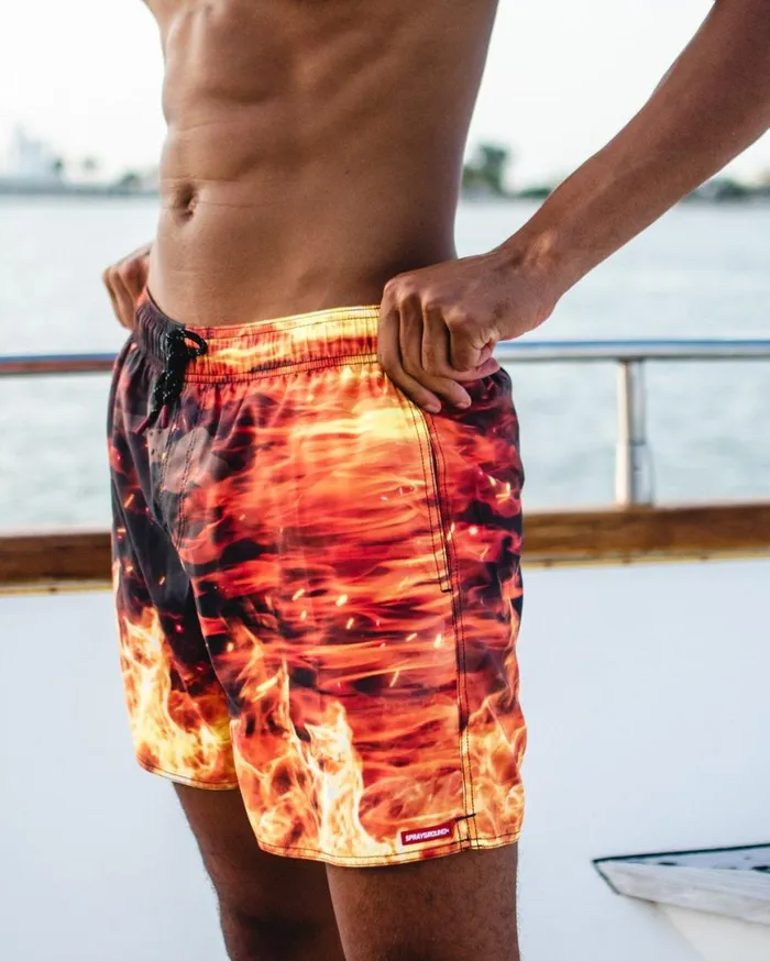 SPRAYGROUND Swimwear CAMO FIRE SHOTO SWIM TRUNKS 8211 Universal