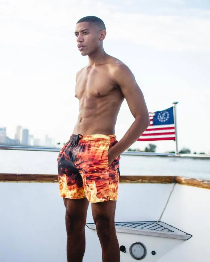SPRAYGROUND Swimwear CAMO FIRE SHOTO SWIM TRUNKS 8211 Universal