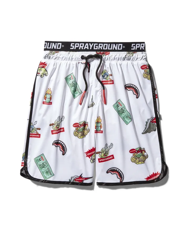 SPRAYGROUND Swimwear PATCH ALLIN CORTO SWIM TRUNKS WHITE 8211 Universal