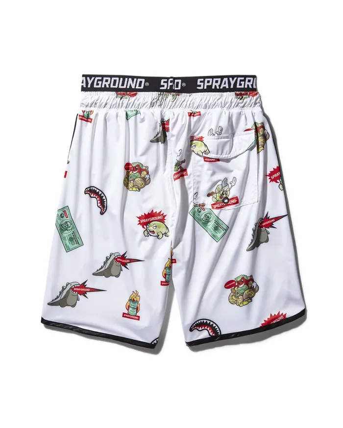SPRAYGROUND Swimwear PATCH ALLIN CORTO SWIM TRUNKS WHITE 8211 Universal SPRAYGROUND Swimwear PATCH ALLIN CORTO SWIM TRUNKS WHITE 8211 Universal