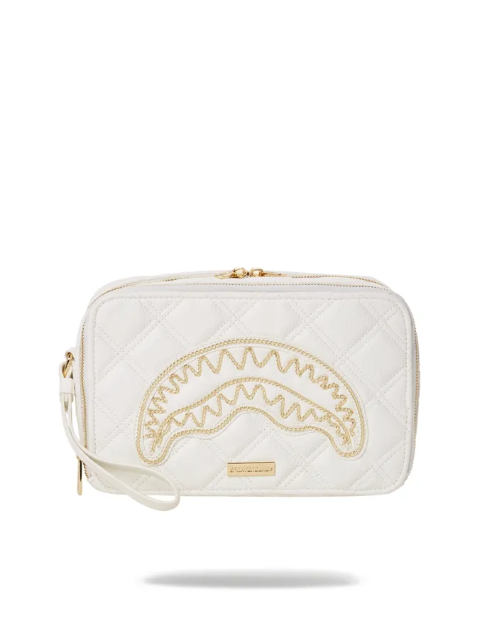 SPRAYGROUND Toiletries Aka Money Bags RIVIERA LE BLANC GOLD CHAIN SHARK TOILETRY BAG 8211 Universal
