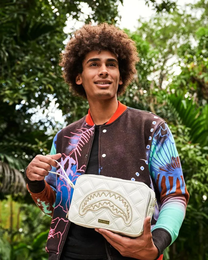 SPRAYGROUND Toiletries Aka Money Bags RIVIERA LE BLANC GOLD CHAIN SHARK TOILETRY BAG 8211 Universal