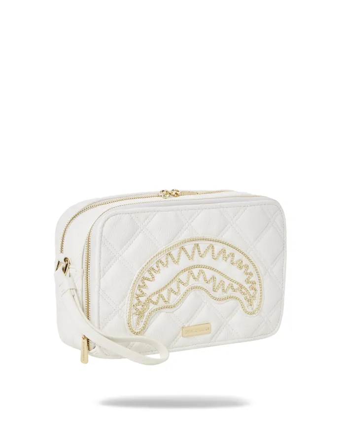 SPRAYGROUND Toiletries Aka Money Bags RIVIERA LE BLANC GOLD CHAIN SHARK TOILETRY BAG 8211 Universal