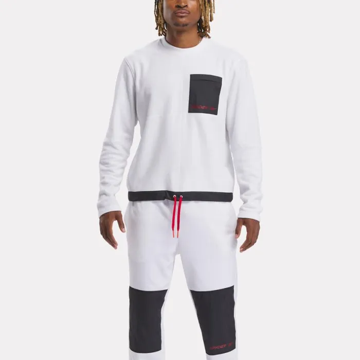 Spyder Fleece Spyder X Reebok Mens Lounge Crew White 8211 Mens