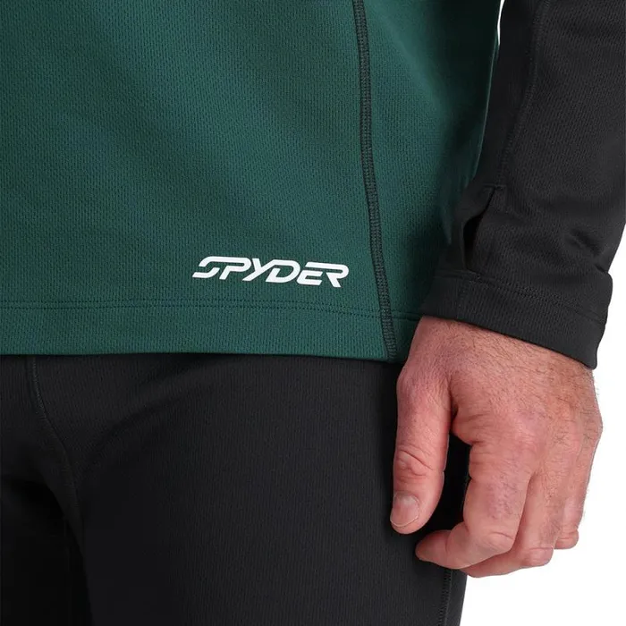 Spyder Layers Stretch Charger 12 Zip Cypress Green 8211 Mens