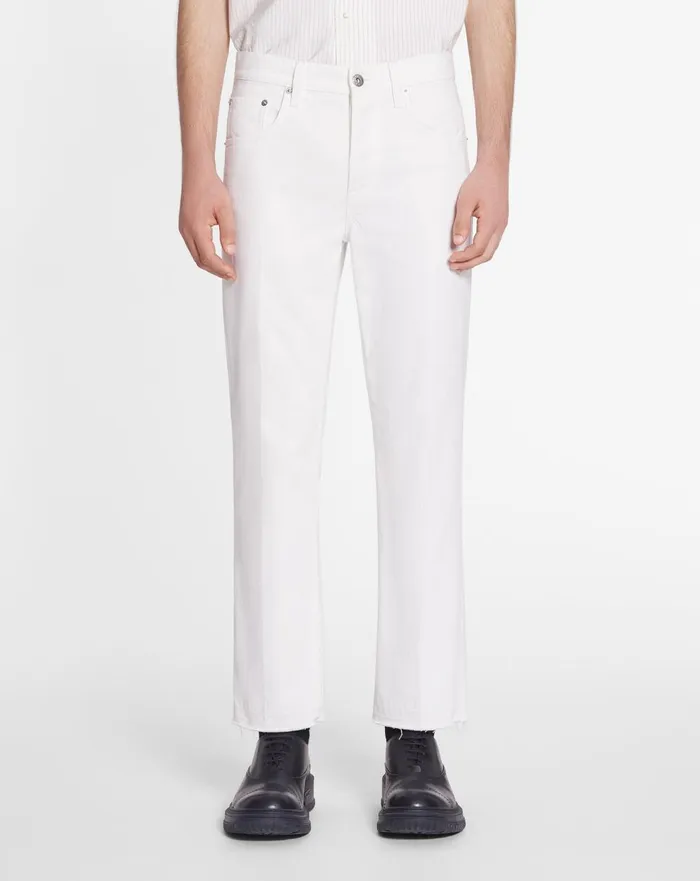 Straightleg Denim Pants Optic White Men Lanvin Pants and Shorts