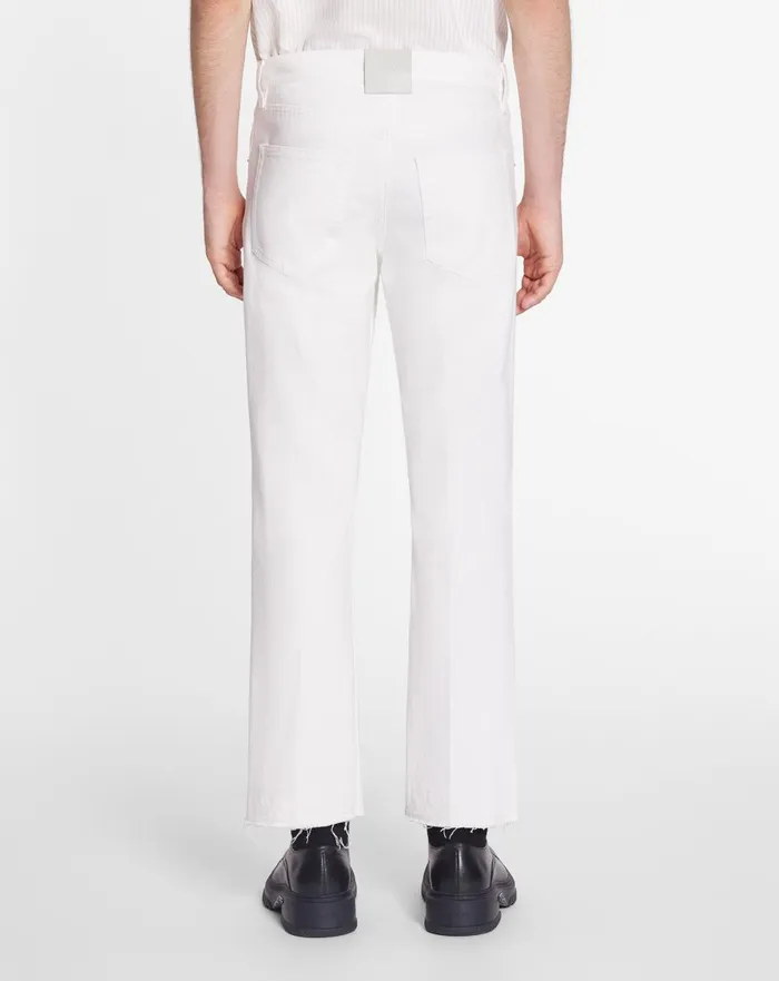 Straightleg Denim Pants Optic White Men Lanvin Pants and Shorts