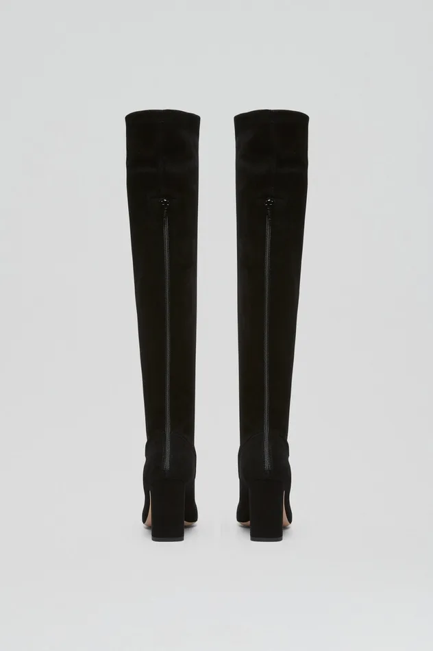 STRETCH SUEDE OVER THE KNEE BOOT 85 BLACK Shoes Scanlan Theodore Women STRETCH SUEDE OVER THE KNEE BOOT 85 BLACK Shoes Scanlan Theodore Women