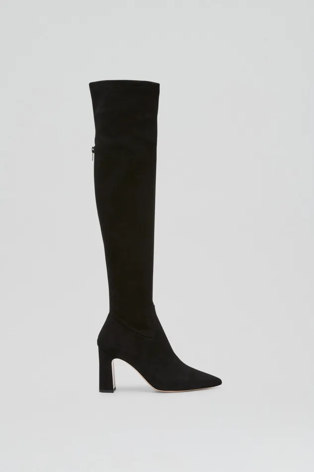 STRETCH SUEDE OVER THE KNEE BOOT 85 BLACK Shoes Scanlan Theodore Women STRETCH SUEDE OVER THE KNEE BOOT 85 BLACK Shoes Scanlan Theodore Women