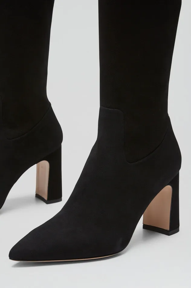 STRETCH SUEDE OVER THE KNEE BOOT 85 BLACK Shoes Scanlan Theodore Women STRETCH SUEDE OVER THE KNEE BOOT 85 BLACK Shoes Scanlan Theodore Women