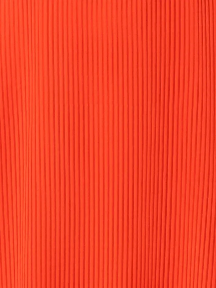 Striped Cotton Silk Organza Midi Dress Coral Women Akris Dresses