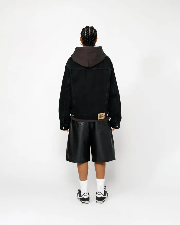 Stussy Shorts BIG OL039 SHORT LEATHER Black 8211 MenWomen