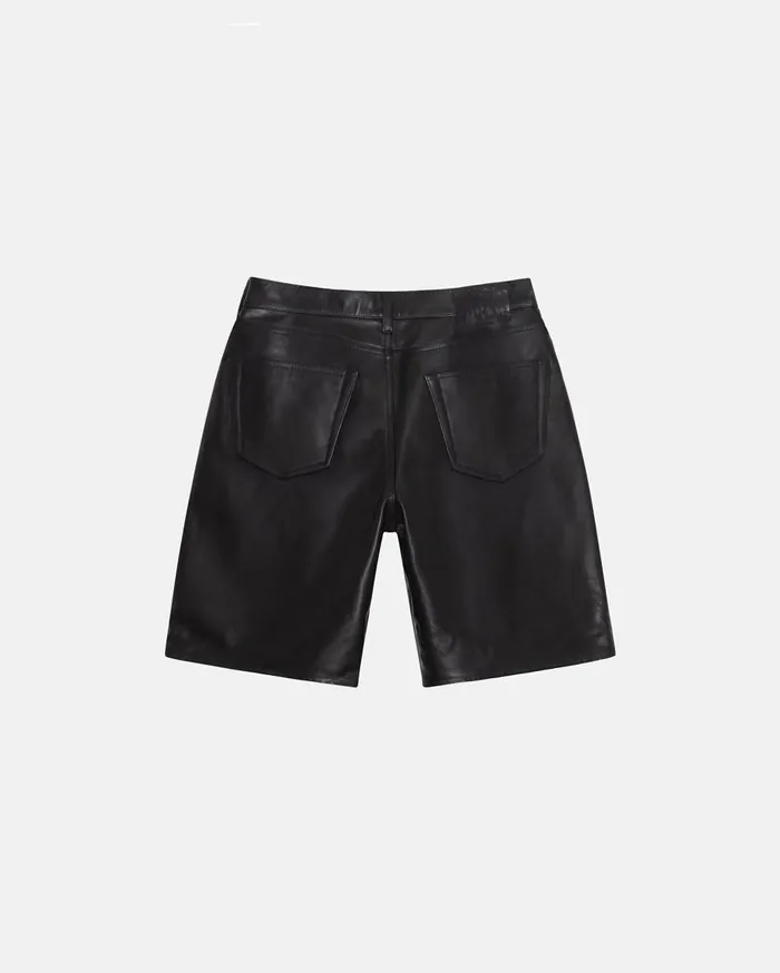 Stussy Shorts BIG OL039 SHORT LEATHER Black 8211 MenWomen