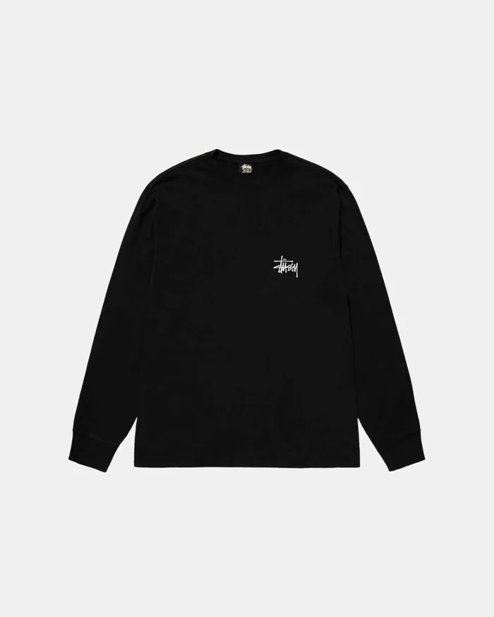 Stussy Tees BASIC STSSY LS TEE Black 8211 MenWomen