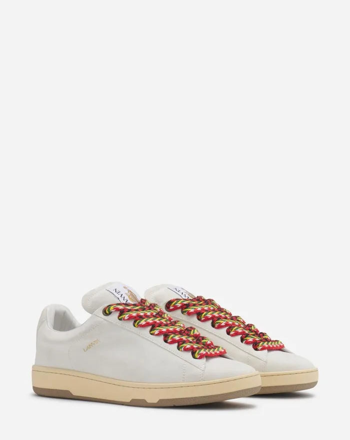 Suede Curb Lite Sneakers White Men Lanvin Sneakers