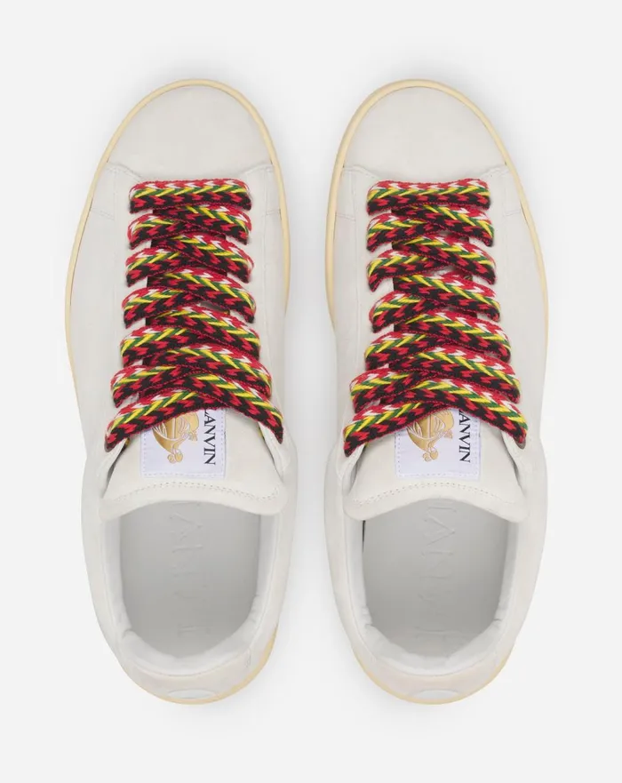 Suede Curb Lite Sneakers White Men Lanvin Sneakers