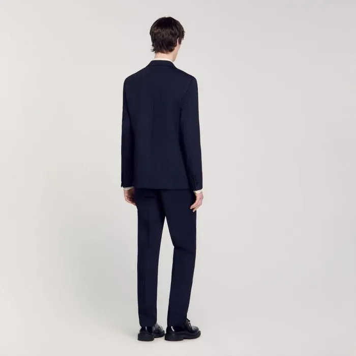 Suits and Blazers Men SANDRO Suit Jacket Navy Blue