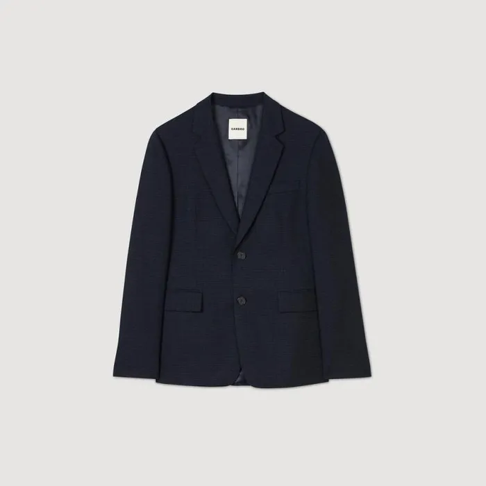 Suits and Blazers Men SANDRO Suit Jacket Navy Blue