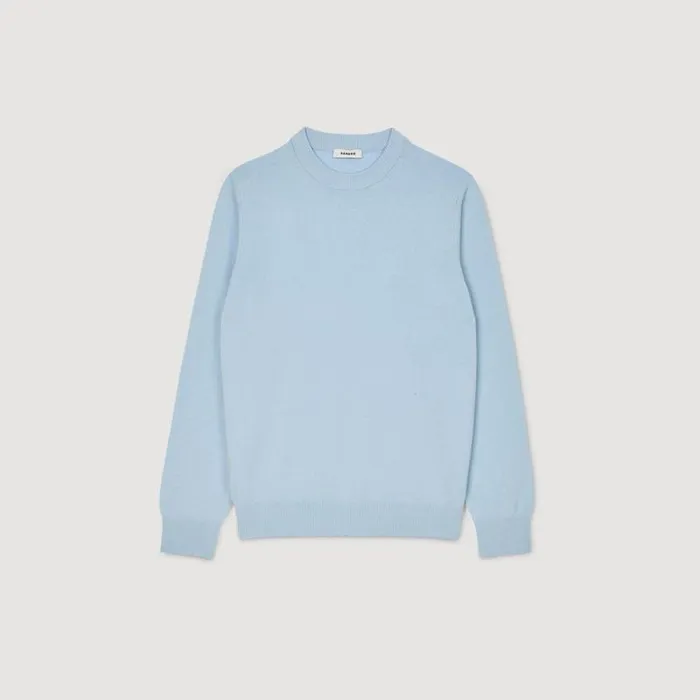 Sweaters and Cardigans Men SANDRO Cashmere Sweater Baby Blue Sweaters and Cardigans Men SANDRO Cashmere Sweater Baby Blue