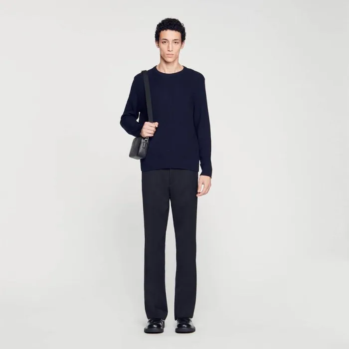 Sweaters and Cardigans Men SANDRO Wool Sweater Navy Blue
