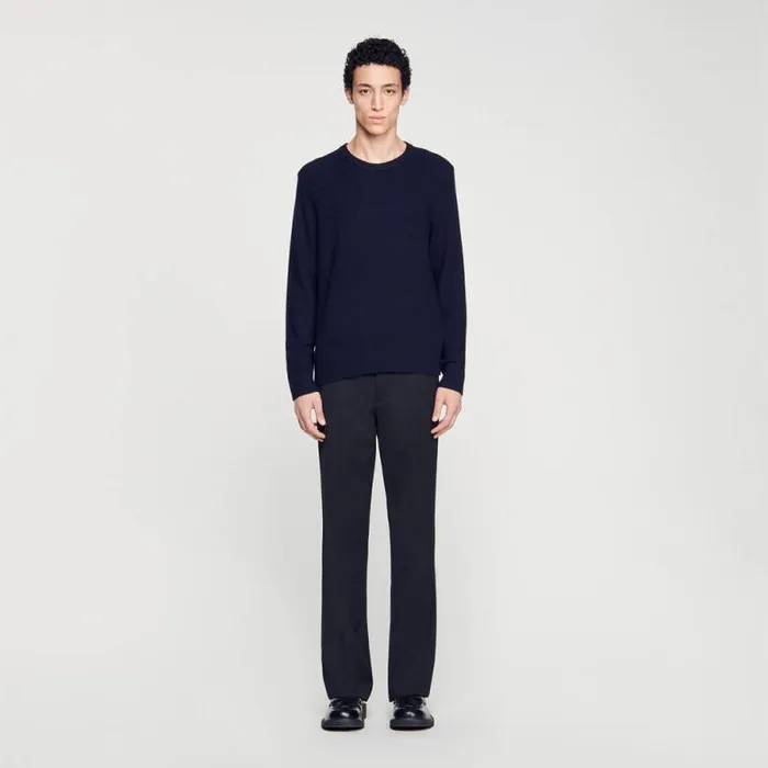Sweaters and Cardigans Men SANDRO Wool Sweater Navy Blue