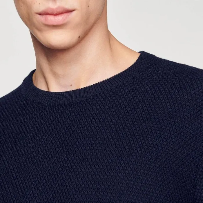 Sweaters and Cardigans Men SANDRO Wool Sweater Navy Blue