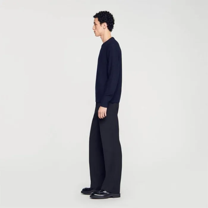 Sweaters and Cardigans Men SANDRO Wool Sweater Navy Blue