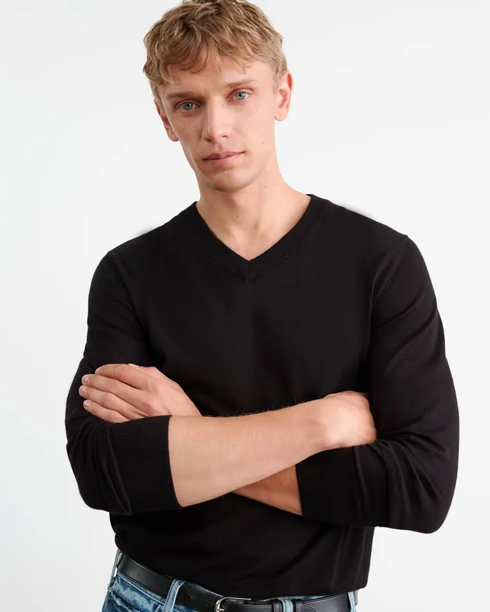 Sweaters DAX SWEATER Black Nili Lotan Men