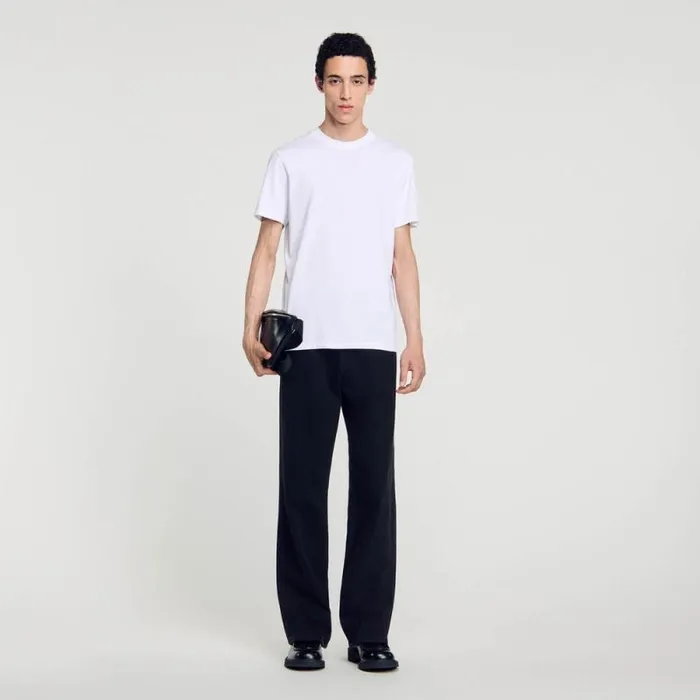 Tshirts and Polos Men SANDRO Cotton Tshirt White