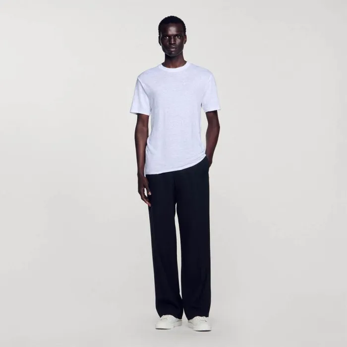 Tshirts and Polos Men SANDRO Linen Tshirt White