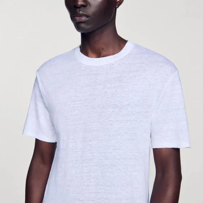 Tshirts and Polos Men SANDRO Linen Tshirt White