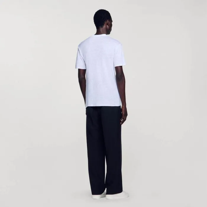 Tshirts and Polos Men SANDRO Linen Tshirt White