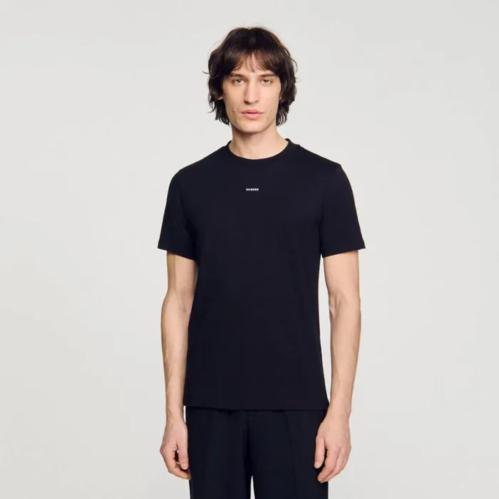 Tshirts and Polos Men SANDRO Shortsleeved Tshirt Black