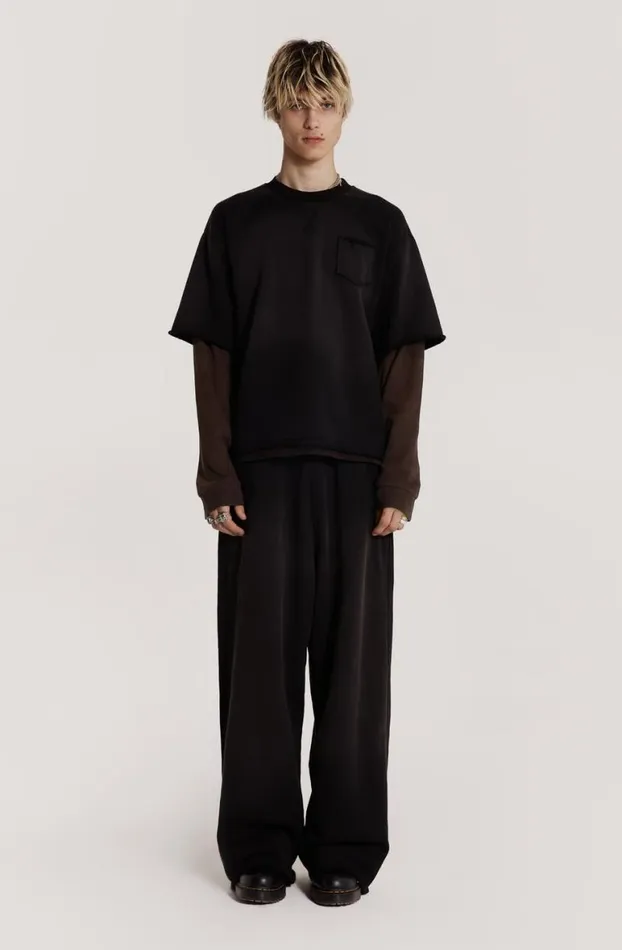 TShirts Men Jaded London Villain Layered Sweat